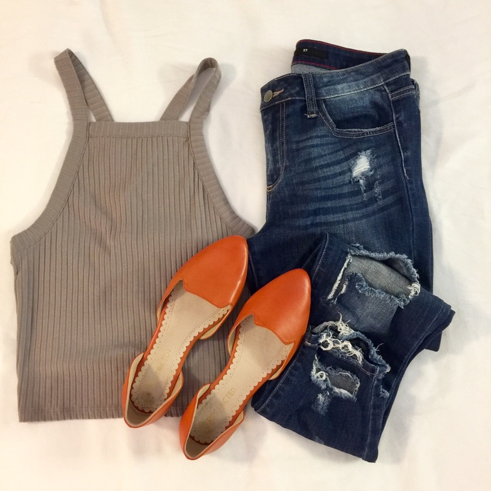 Restricted orange flats